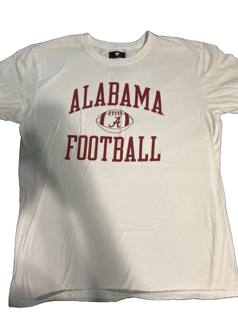 Alabama Football Fanatics Brand Mens XLarge White TShirt Short Sleeve New No Tag